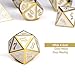 DnDnD White with Gold Number DND Dice Sets,Solid Metal Die with Free Gorgeous Metal Tin for Dungeons and Dragons D&D Role Playing Game Tabletop Games
