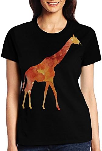 Giraffe Minimalist Women's O Neck T Shirts T-Shirt