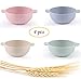choary Lightweight & Unbreakable Wheat Straw Bowls for baby child, Set of 4 Dishwasher Microwave Safe bowls, Non Toxic, Eco Friendly & Reusable Snack small bowls.