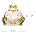 YU FENG Large Handpainted Trinket Box Hinged Frog Figurine for Wedding Jewelry Ring Holder,Cute Animal Figurine Collectible Table Centerpiece Christmas Gift for Girl (green frog)