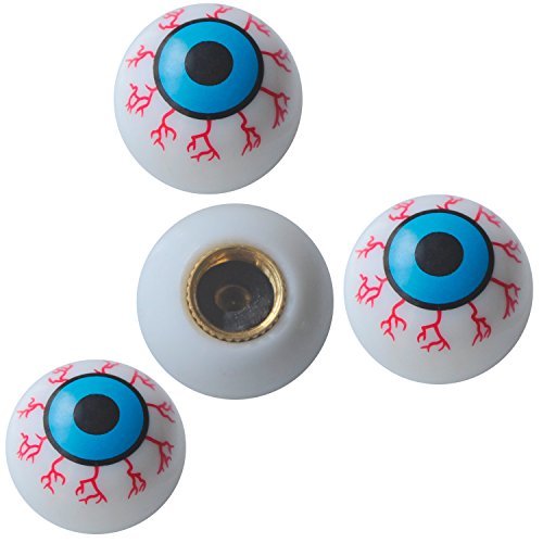 Dreamer Car Plastic Tire Valve Caps Eye Ball Shape Wheel Rim Stem Cover for Trucks/Bikes and Cars,4pcs