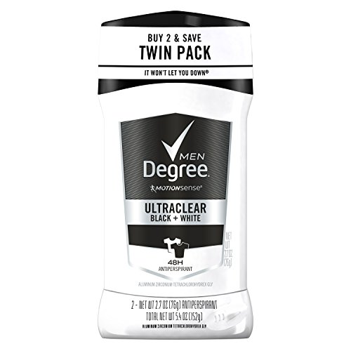 Degree Men Ultraclear Antiperspirant Black+White Twin Pack Deodorant, 2.7 Ounce