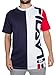 Fila Vintage Men's Cambiasso Interlock Vertical T-Shirt, Blue