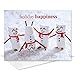 Marshmallow Snowmen Holiday Card Pack / 25 Seasonal Greeting Cards Including Envelopes/Whimsical Winter Happiness Food Design And Joyful Wishes Note