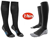 2 Pairs Beles Compression Socks For Women and Men - Best Medical, Nursing, Travel & Flight Socks