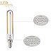 T20 LED Light Bulbs - 2W LED Tubular Edison Long Filament Bulb - 20 Watt Incandescent Equivalent - E12 Candelabre Base - Warm White 2700K -Non Dimmable - 10Pack (T20L-10pack)