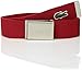 Lacoste Men's L.12.12 Textile Signature Croc Logo Belt, Red, 43