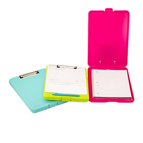 Adorox Legal Size Slim-case Storage Clipboard Neon Green Plastic Storage Clipboard for Students, Teachers, Sales, Utility, Industrial, Office Professional (Neon Green)