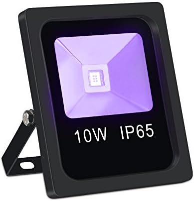 YeeSite Outdoor Black Light, 10W LED UV Light Lamp IP65 Waterproof for DJ Stage Lighting Glow Party
