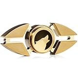 LOUP Gold Fidget Spinner - Gold Brass Metal Stress Reducer Executive Toy - R188 Bearings - Torqbar - Fidget Toys - For ADD, ADHD, Anxiety, and Autism