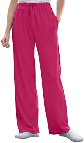 Woman Within Plus Size Petite Sport Pants (Bright Cherry,L)