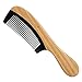 Breezelike Hair Comb - Fine Tooth Natural Sandalwood Buffalo Horn Comb - No Static Detangling Wooden Comb for Women, Men and Kids
