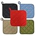 American Linen (Ten) 10 Pack Pot Holders 6.5 Square Solid Color Everday Quality Kitchen Cooking Chef Linens (Multi Color)