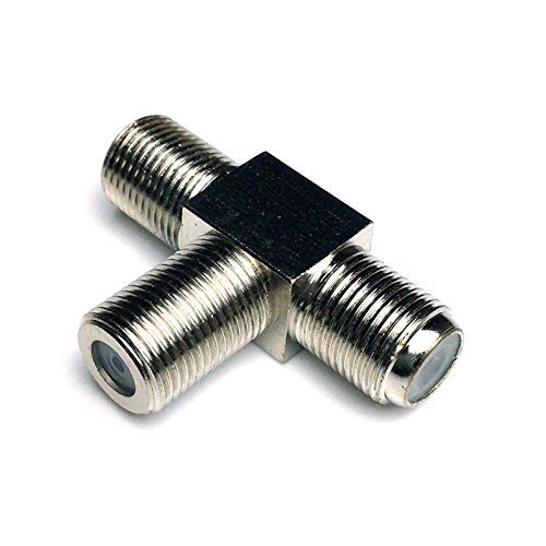 2 Pack CESS F-Type Female to Dual Female - T Type 3 Way RF Coax connector - F 3-Female (LW)