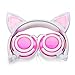 Cat Ear Headphones Glowing Lights with USB Charging Cable