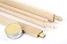 2 PCS Wax Coated 22 Inches Wood Drawer Slide, Classic Traditional Wood Center Guide Track