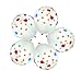 UTOPP 12 Inches Clear Balloons Colorful Polka Dots Big Helium Balloons Thick Latex Pack of 50