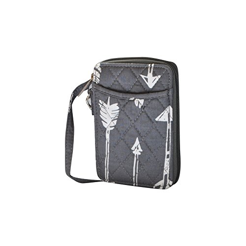 Gray Arrow Print NGIL Quilted Wristlet Wallet