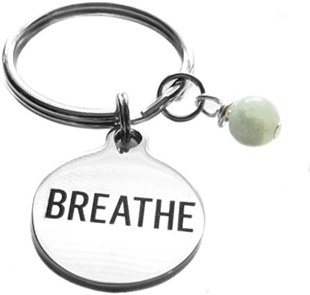 Breathe Yoga Reiki Breath Work Throat Chakra 5th Chakra Key Chain
