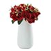 D'vine Dev 10 Inch Textured White Elegant Oval Ceramic Vase for Flowers, Home Décor Vase with Design Box, VS-LD-B-1