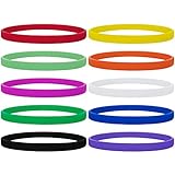 GOGO 100 Pcs Thin Silicone Wristbands, Rubber Bracelets, Party Favors