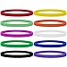GOGO 100 Pcs Thin Silicone Wristbands, Rubber Bracelets, Party Favors