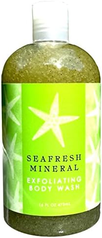 Greenwich Bay SEAFRESH Exfoliating Body Wash for Men and Women-Gentle Body Scrub Parabens Free -Sulphates Free-Blended with Loofah, Apricot Seed-Moisturizing Shea Butter -16 oz.