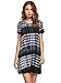 Romwe Loose Casual Short Sleeve Tie Dye Ombre Swing T-Shirt Tunic Dress Black S