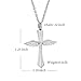 Cremation Jewelry - Angel wings Cross Necklace【Memorial Urn Necklace】 Religious Cremation Ashes Keepsake Jewelry Cremation Keepsake Free +20 Inch Chain+fill kit
