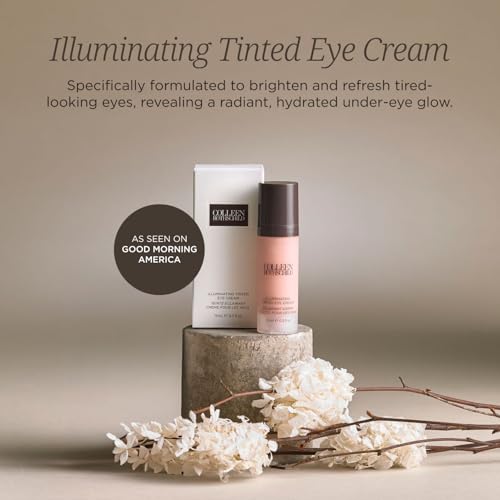 Colleen Rothschild Illuminating Tinted Eye Cream - Instant Brightening Under Anti Dark Circles Treatment with Hyaluronic Acid, Caffeine & Peptides