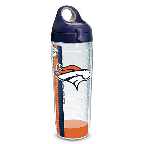 With Navy Wb Lid, 24oz, Clear