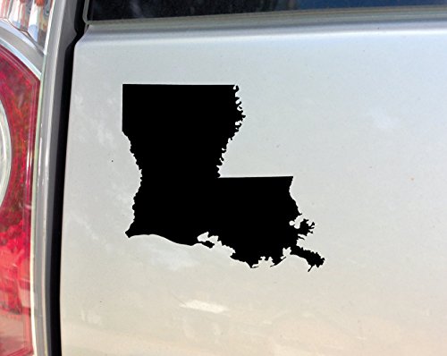 Louisiana Vinyl Decal Laptop Car Truck Bumper Window Sticker, 5.5" x 5", Black