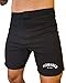 Flowhold MMA Shorts for No Gi BJJ, Grappling, Kickboxing, Crossfit, Jiu Jitsu for Men (X-Large) Black