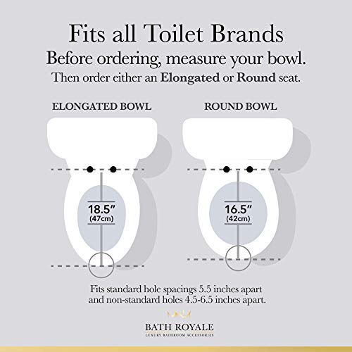 BATH ROYALE Toilet Seat for Potty Training, Elongated BR631B02, Almond
