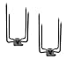 OneGrill Stainless Steel Grill Rotisserie Spit Rod Forks (Fits: 5/8 Inch Hexagon, 1/2 Inch Square, & 11/16 Inch Round)