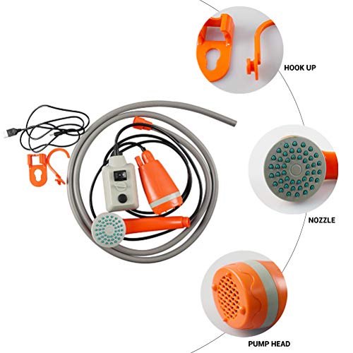 Hihey campingdouche beweegbare opvouwbare emmer-installatieset buitenshuis, kampeerdouchekop voor auto, reis, tuin… - Image 8