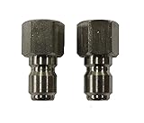 Shark Pressure Washers 89222210 Stainless Female Nipple, 3/8-Inch, 2-Pack