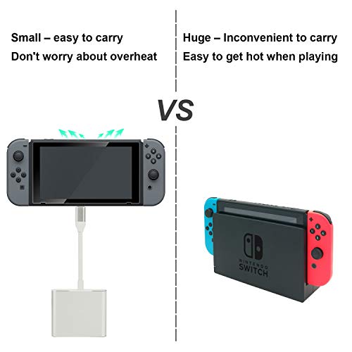Portable Dock for Nintendo Switch, USB to Type C HDMI TV Adapter Hub for Nintendo Switch, Note8 / S8 (Dex Model), Macbook Pro, Projector - Thumbnail 2