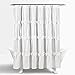 Lush Decor Darla Ruched Floral Bathroom Shower Curtain, 72” x 72”, White