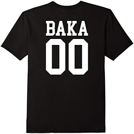Mens Baka Jersey Anime Manga Japanese T-Shirt XL Black