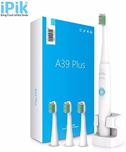 Chargeable Electric Toothbrush Wireless Charge Ultrasonic Sonic Electric Tooth Brush 4 Heads Teeth Brush. ( color White.)