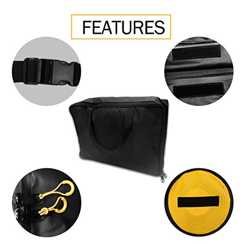 Car Roof Bag (18 Cubic Feet) with Protective Car Roof Mat & Storage Bag 1000D Waterproof Rooftop Cargo Carrier Heavy Duty Roofbag Excellent Military Quality Bag Fits All Cars with/Without Rack
