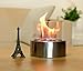 Fire Desire Ethanol Fireplace Round Table top Fireplace, Stainless Steel, Tempered Glass, Indoor Outdoor Use, Cozy Atmosphere Anywhere, Table Top, Easy to Assemble, Portable, Fireplace