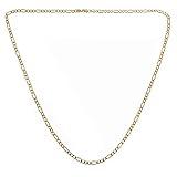 10K Yellow Gold Italian Link Figaro Chain 24