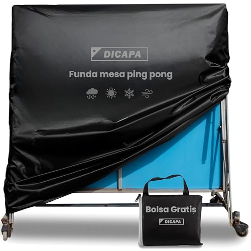 DICAPA Tischtennishülle für Tischtennis, Tischtennis Zubehör, faltbar, 165 x 70 x 165 cm, wasserdichtes und robustes Material