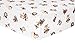 Safari Rock Band Deluxe Flannel Fitted Crib Sheet - Safari Animals Scatter Print Cotton Flannel, Tan, Brown and White, Fully Elasticized, 10 in Deep Pockets, Fits Standard Crib Mattress 28 in x 52 in