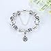 Presentski Fashion Charm Bracelet for Teen Girls and Women with Safe Chain Flower Themed White Charms 7.1 Inches