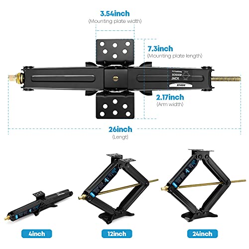 [Upgrade] Kohree 7500lbs RV Stabilizer Leveling Scissor Jacks 24" for