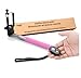 Noot® Extendable Self-Portrait Handheld Stick Monopod Adjustable Phone Holder + Selfie Bluetooth Wireless Remote Shutter Self Release Timer for All Apple iPhone's / iPad's with iOS 6 and above & All Android Smartphone with 4.2.2 Firmware and above (Pink)