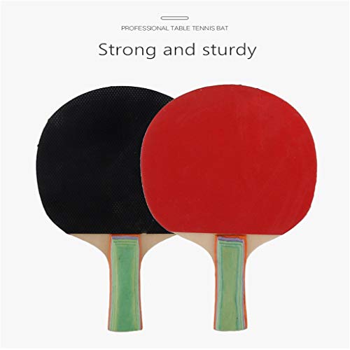 Training Toy for Kids - Table Tennis Trainer with Elastic Soft Shaft, Leisure Decompression Sports 2 Table Tennis Paddle & 4 Ping Pong Balls - Best Interaction Gifts for Boys and Girls (♥ A)